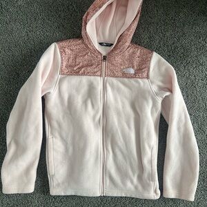 The North Face Light Pink Kids Hoodie Full Zip Size 14 Youth